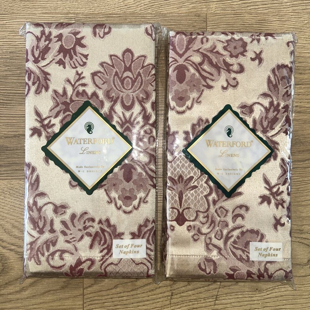 NEW Set of 8 Waterford Wiltshire Napkins Wine / Champagne